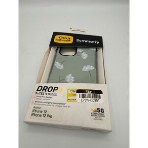 OtterBox Symmetry iPhone 12/12 Pro Sage Green New Ginkgo Leaf Protective Case